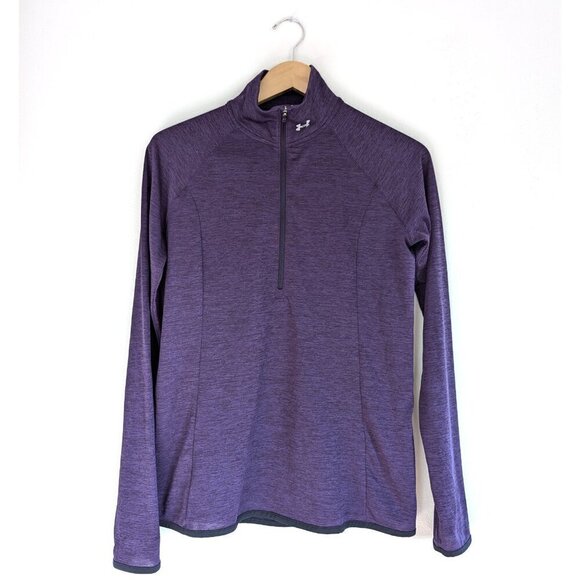 Under Armour Run 1/2 Zip Tech Twist Purple with Thumbholes Running Gear - Picture 2 of 10